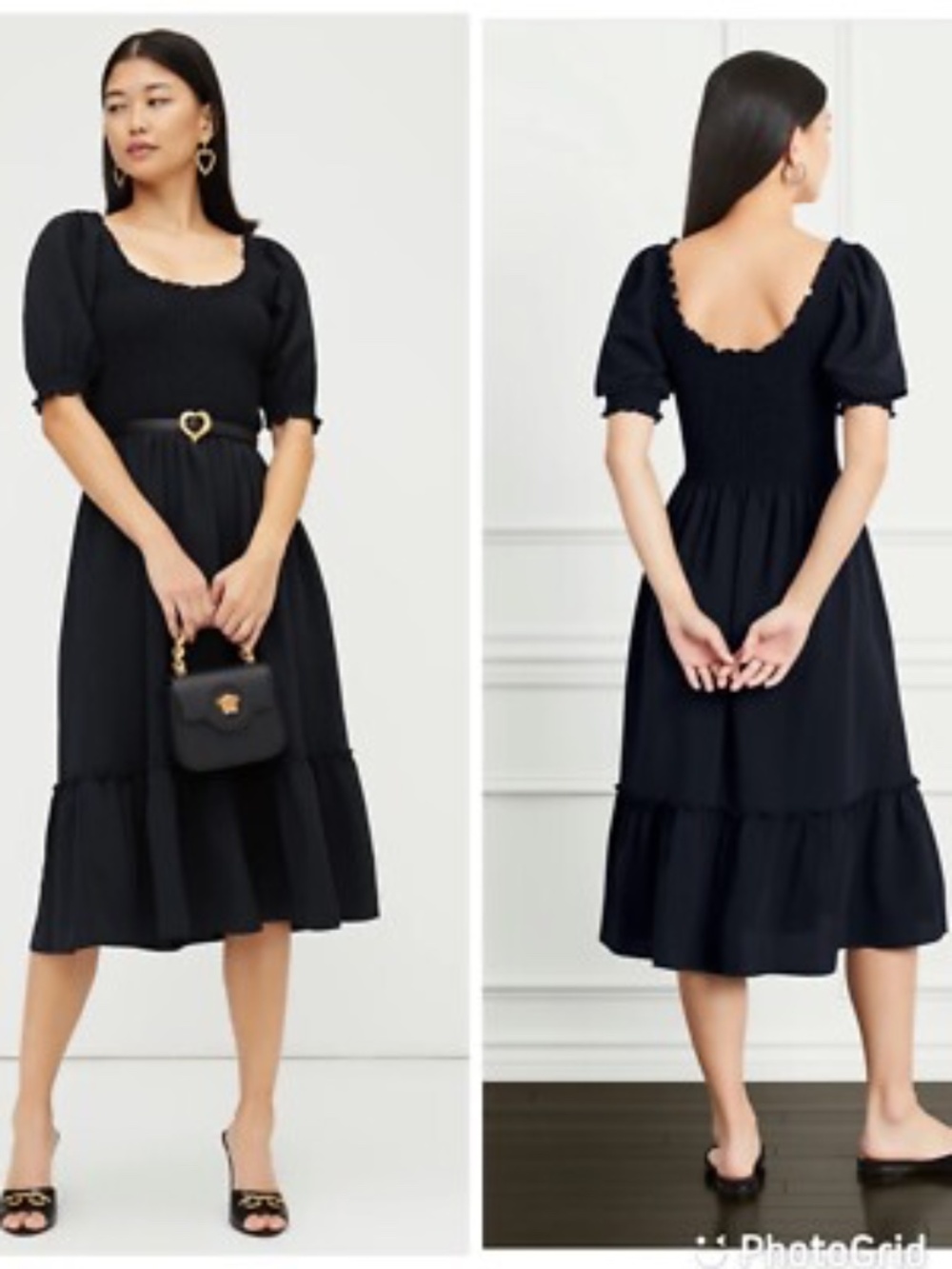 NWT Hill House Home Louisa Nap Dress Black Crepe XS